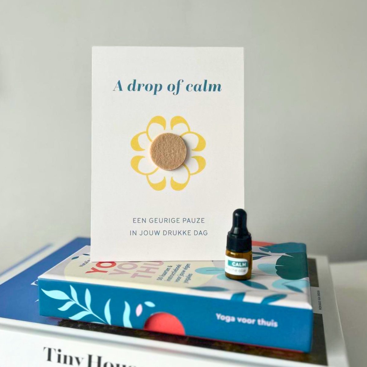 Tiny Moments Drop of Calm Aroma Diffuser - Aroma Diffuser kaart met Etherische Olie - Brievenbus cadeau