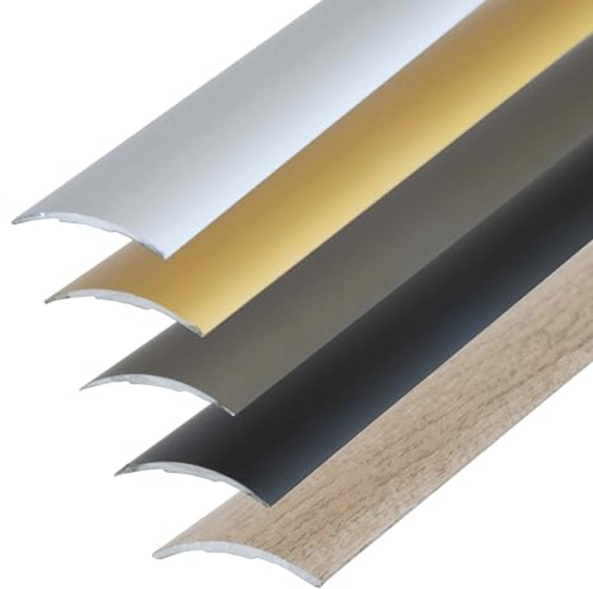 Zelfklevend Overgangsprofiel 90cm x 40mm voor Tegels, Laminaat en Parket - Aluminium Egalisatieprofiel