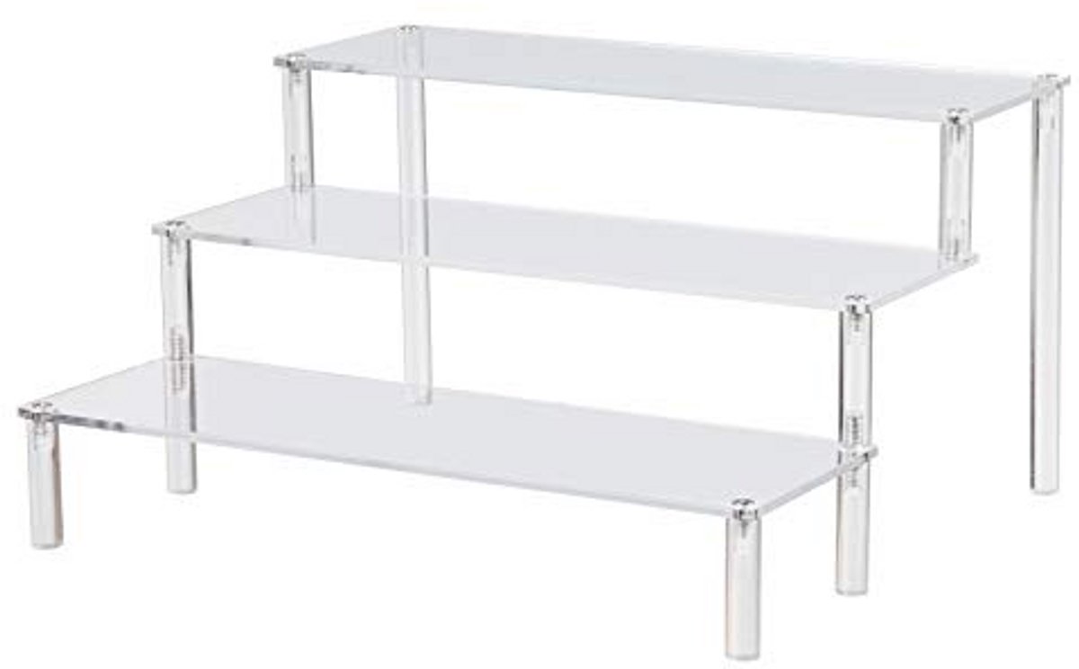 Transparante Acryl Display Voor Cupcakes - 3 Etages Dessertstandaard