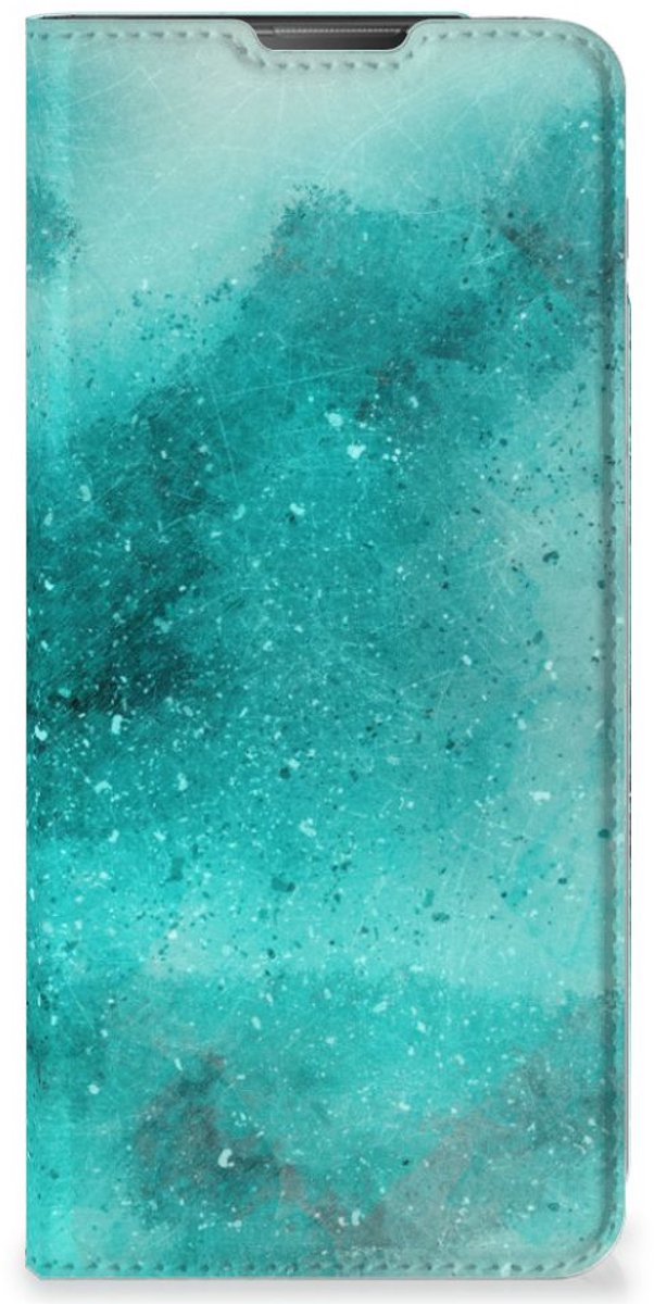 Bookcase Motorola Moto E20 Painting Blue