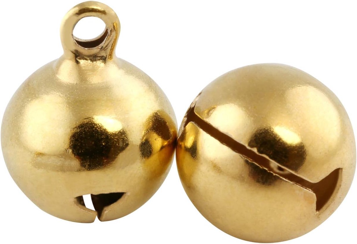 Feestdecoraties, 120 stuks, kleine bellen, 12 mm, metalen bellen, jingle bells voor kerst/decoratie