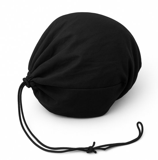 Rieba® Helmhoes Fietshelm – Scooterhelm - Helmtas - Draagzak - Opbergtas - Geschikt voor Fietshelm - Helm Fiets - Universele Maat - Stofdicht - Met Trekkoord - 47 x 43 cm - Zwart