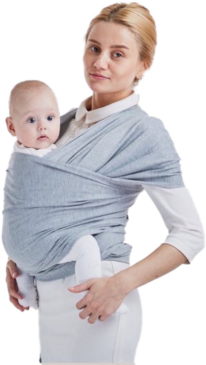 Nixnix® - Baby Draagdoek - Grijs - Schouder drager - Sterk - Veilig van Nixnix® — afbeelding 2