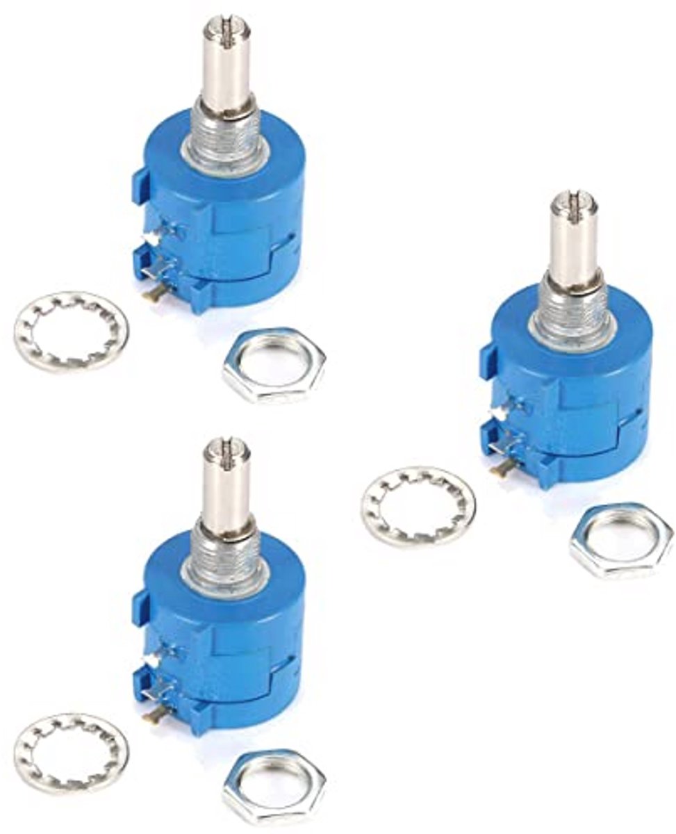 3 Stuks 10-Turn Precisie Potentiometer 10K Ohm