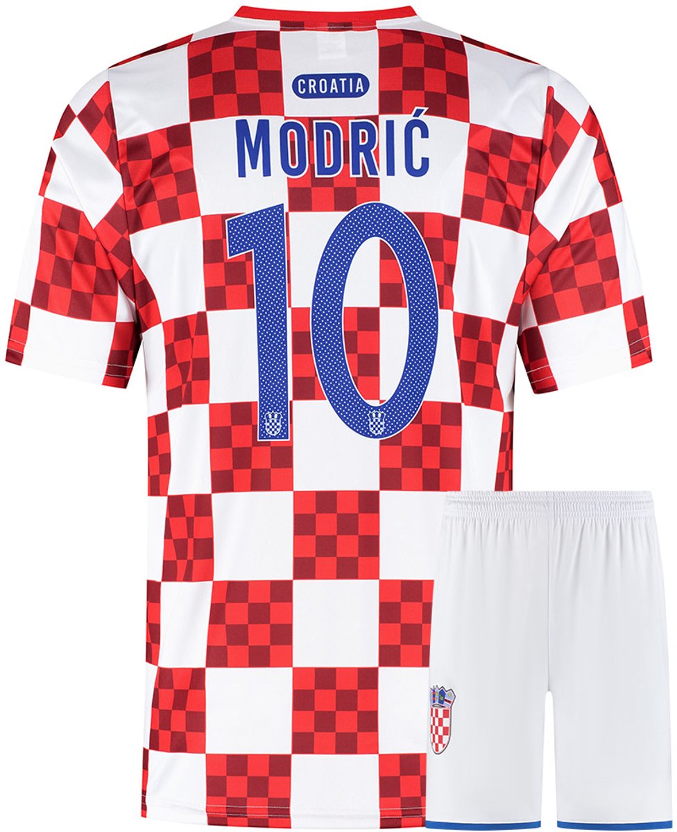 Modrić Kroatië Voetbaltenue Thuis - Voetbal Tenue Kinderen - Shirt en Broekje - Jongens en Meisjes - Volwassenen - Heren en Dames - Maat S
