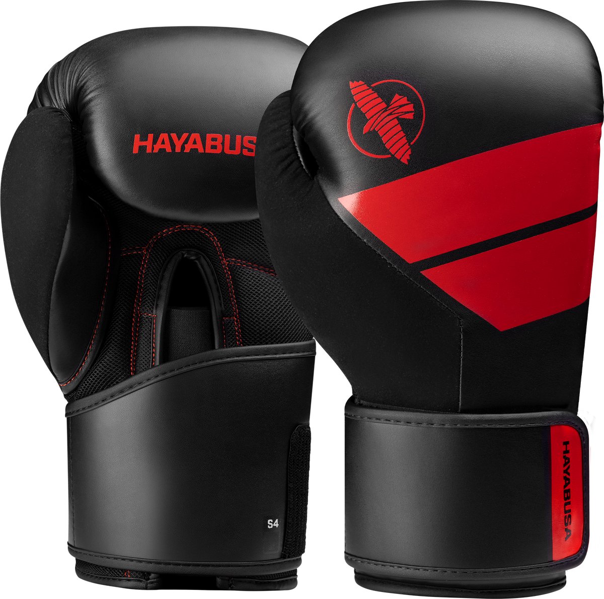 Hayabusa S4 Bokshandschoenen - Zwart/Rood 14 oz