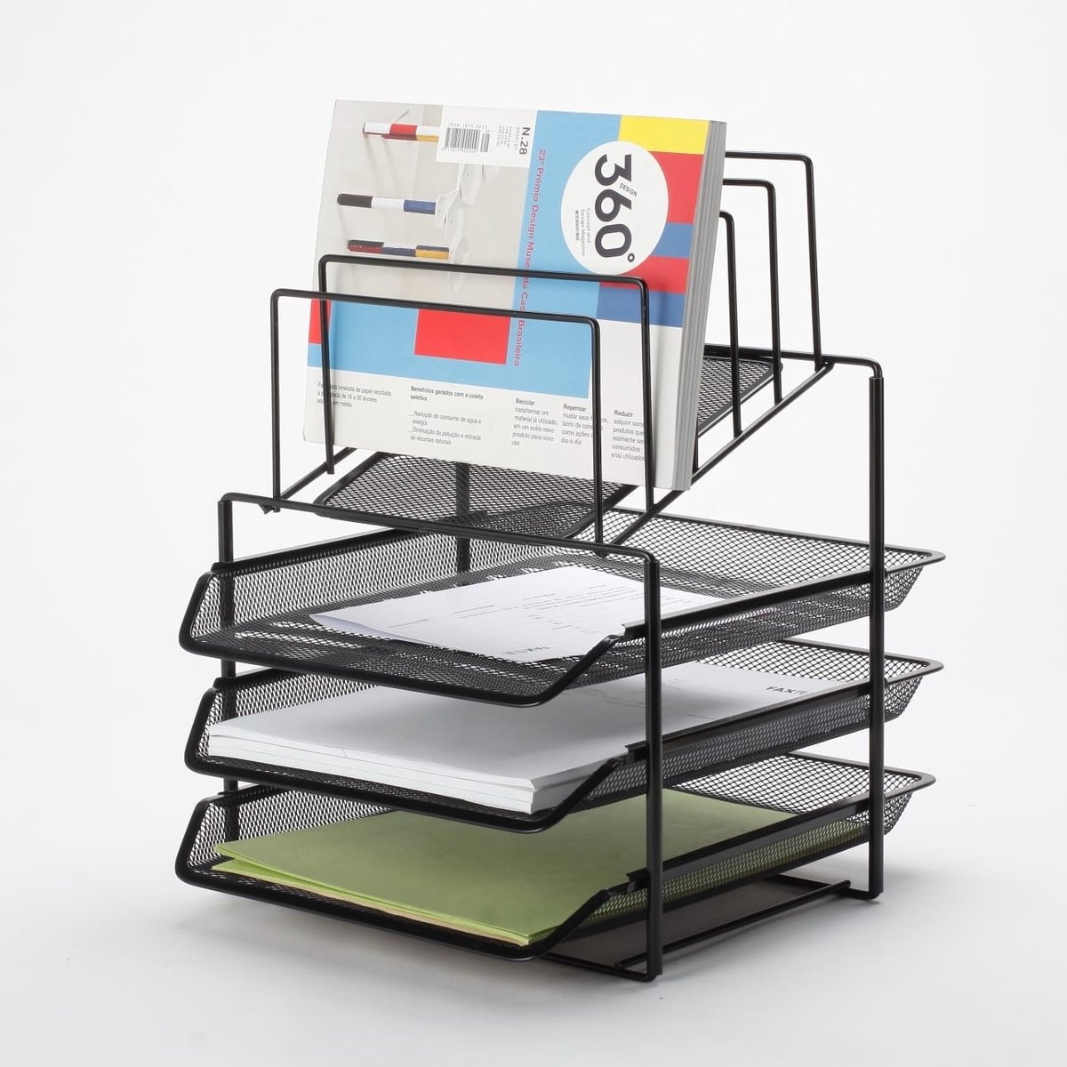 Q-Connect Bureauorganizer Metaal Zwart - 3 Laden & Sorteerder