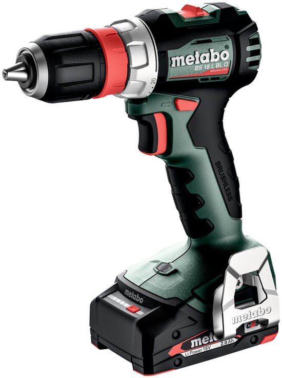 Metabo - 18V ACCU-boorschroevendraaier BS 18 L BL Q, 2x accu 2,0 Ah Li-Power, lader 613156500