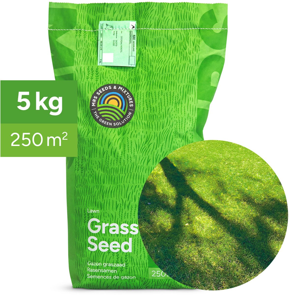 MRS Shade & Sun - Graszaad Schaduwgazon - 5 kg voor 250 m² - Voor gazons in de schaduw én zon - Goede droogte- en betredingstolerantie - Hoge sierwaarde - NAK-gecertificeerd