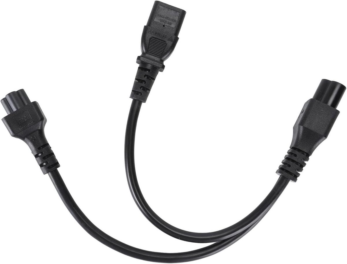 TTGoods - Y-split-voeding geïsoleerde stroomkabel voor laptop luidspreker monitor