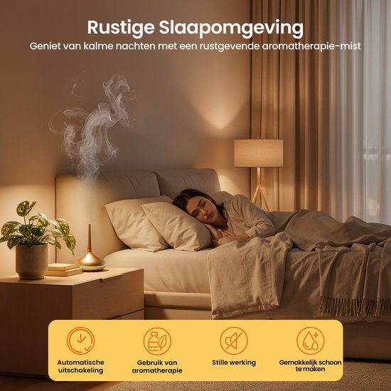 Geurverspreider - 160 ml ultrasone luchtbevochtiger, open haard