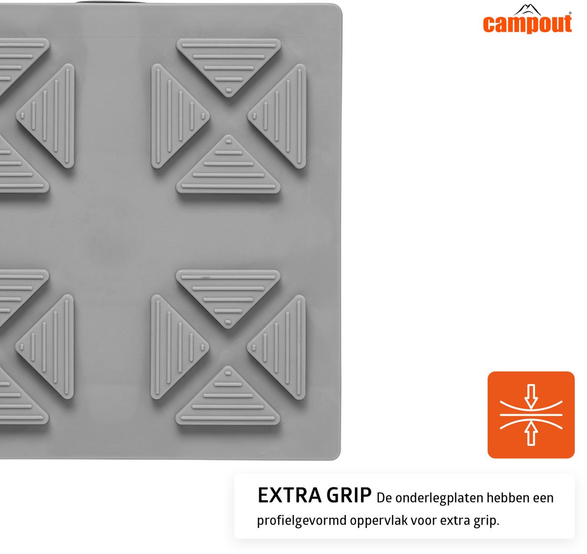Onderlegplaten stapelbaar 21x21x3,3 cm | Ricks Handel