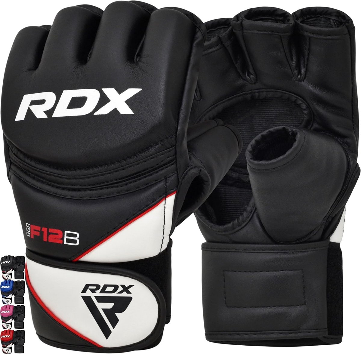Professionele MMA Vechthandschoenen | Sparring & Kickboksen | Zwart PU Leder