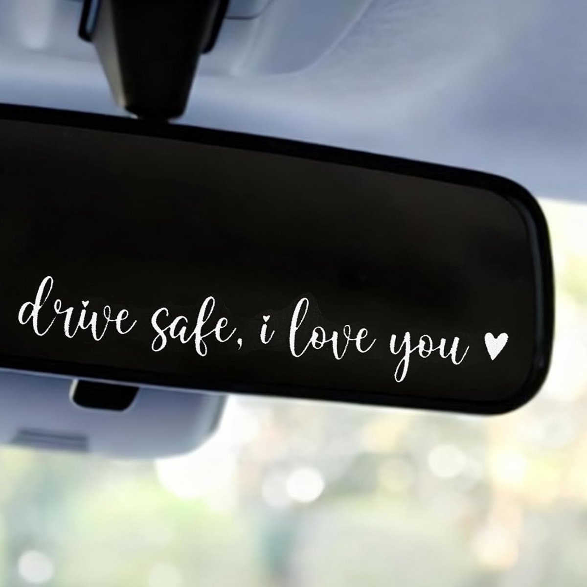 3x Grappige 'Drive Safe Ik Hou van Jou' Auto Spiegel Sticker - Veilig Rijden Raamsticker V