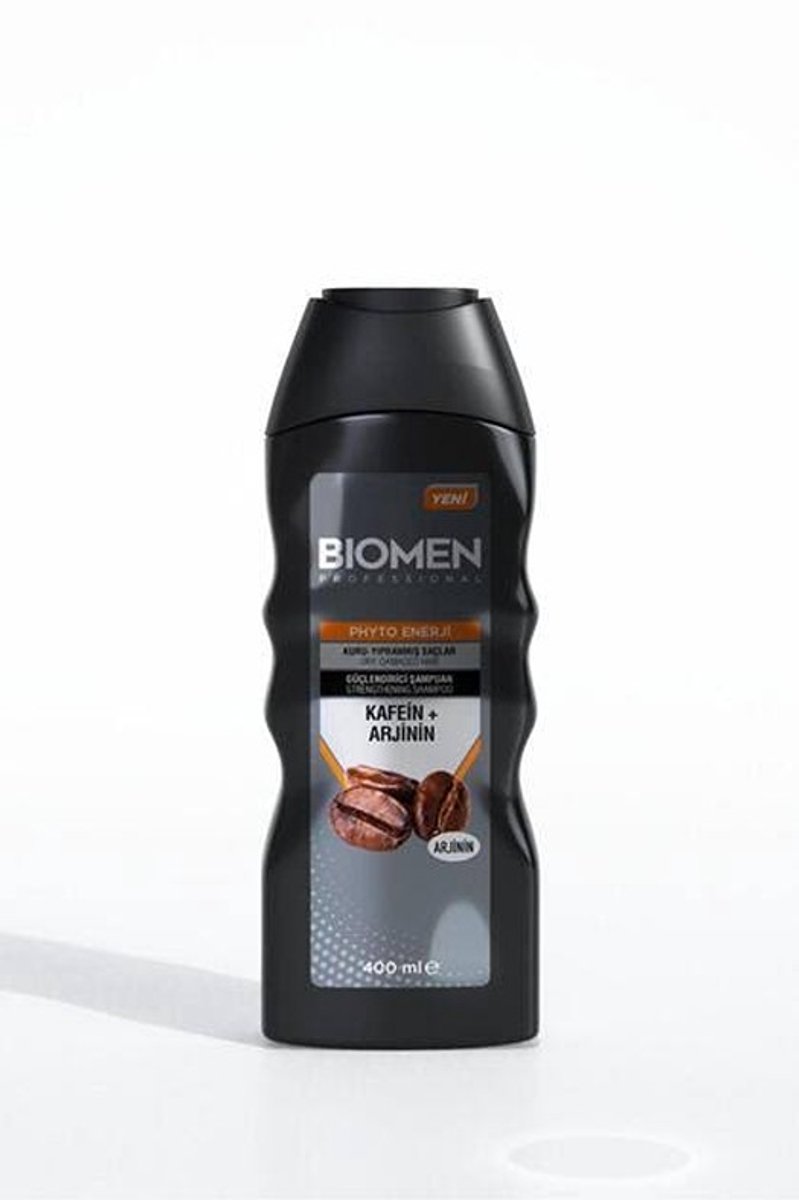 Biomen Cafeïne Arginine Shampoo voor Droog en Beschadigd Haar 400 ml - Bio shampoo - Herbal shampoo - Anti-Haaruival - haarverzorging