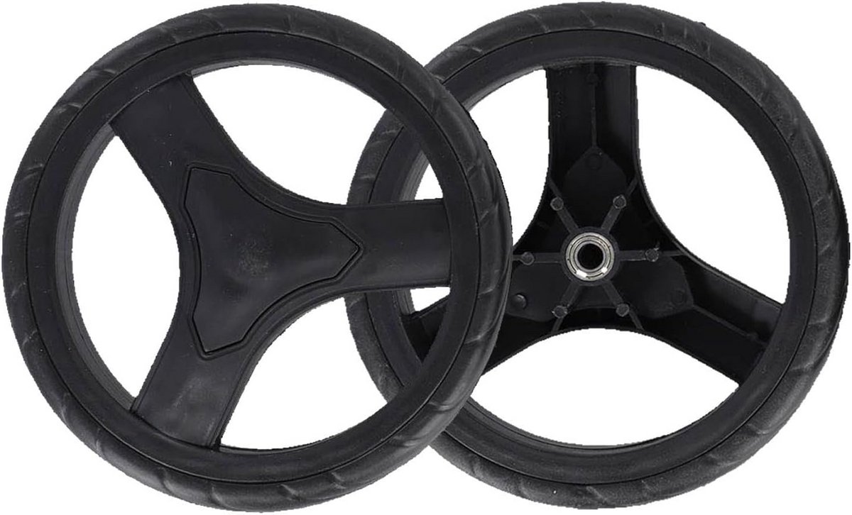 Vervangende Wielen - Trolley Onderdelen - Winkelwagen Reparatie - Verbeterde Stabiliteit - 2 stuks 170mm - Zwart Zilver