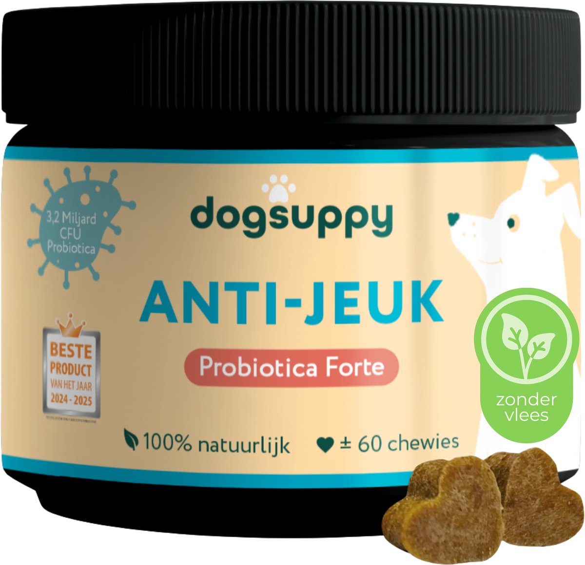 Dogsuppy Anti-Jeuk met insectenmeel - Jeuk - 60 stuks