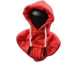 Mj Joys® - Versnellingspook Hoodie - Universele Pook Cover Met Capuchon - Hoodie Pook Hoes - Versnellingspook Beschermer - Autopook Cover - Pookknop - Rood