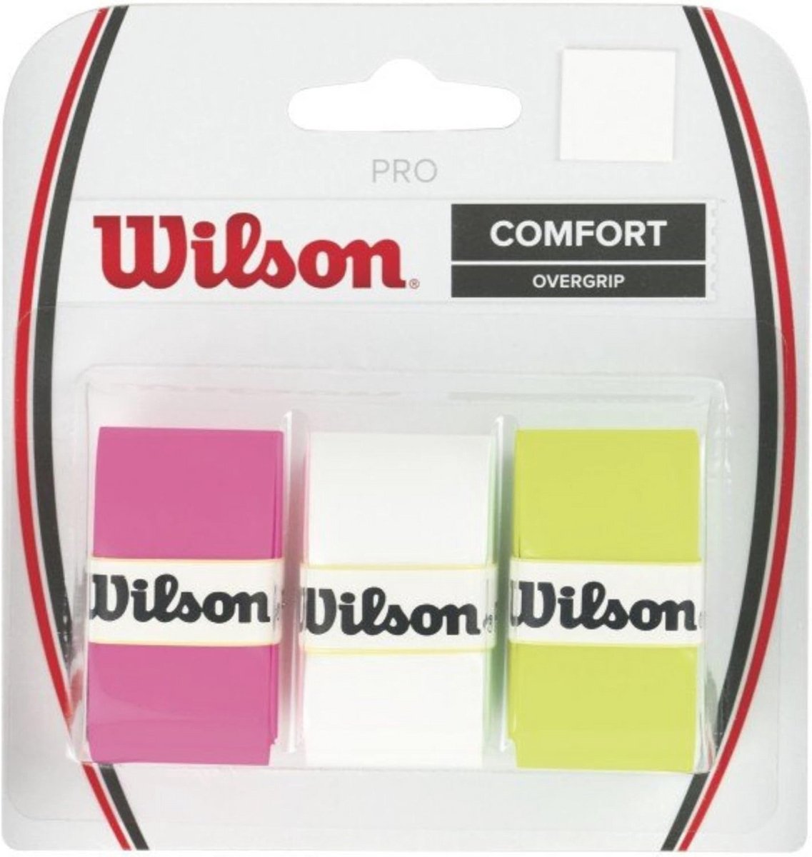 Overgrip Comfort 3-pack Assorti Wit/Groen/Roze - Voor Optimale Grip en Comfort tijdens het Tennis
