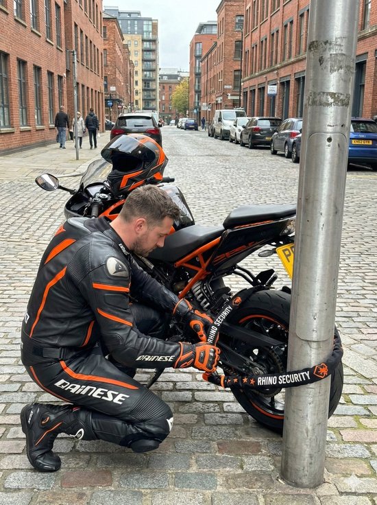 Rhino Security ART4 Motorslot / Scooterslot - 150 cm Kettingslot met Loop - Exclusive Line - ART Gekeurd Motor- en Scooterslot van Rhino Security — afbeelding 2
