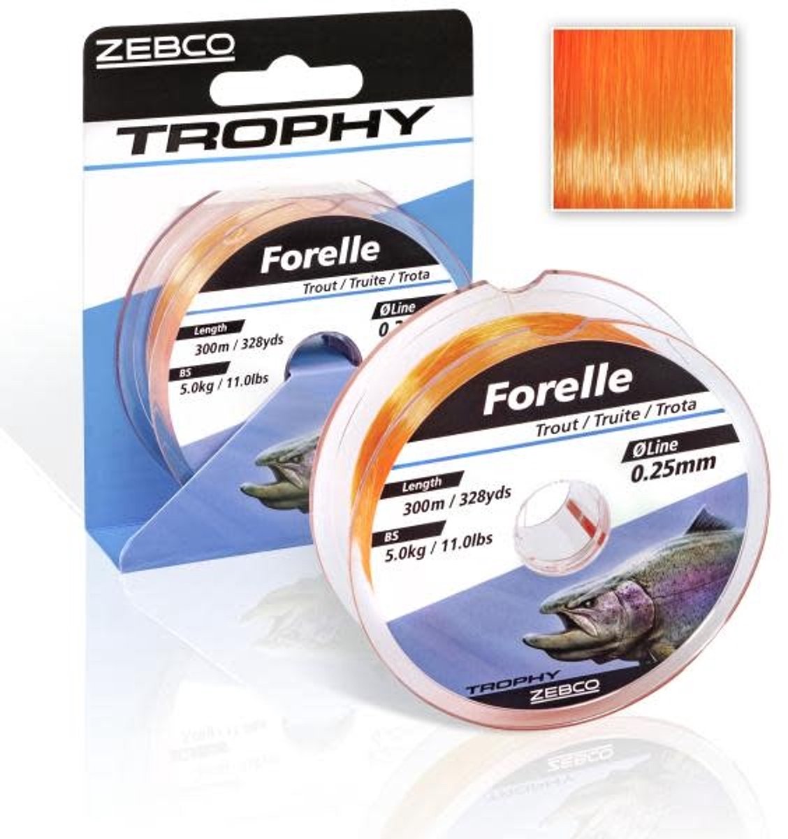 Zebco Nylon Trophy Trout 300m - Maat : 0.18mm
