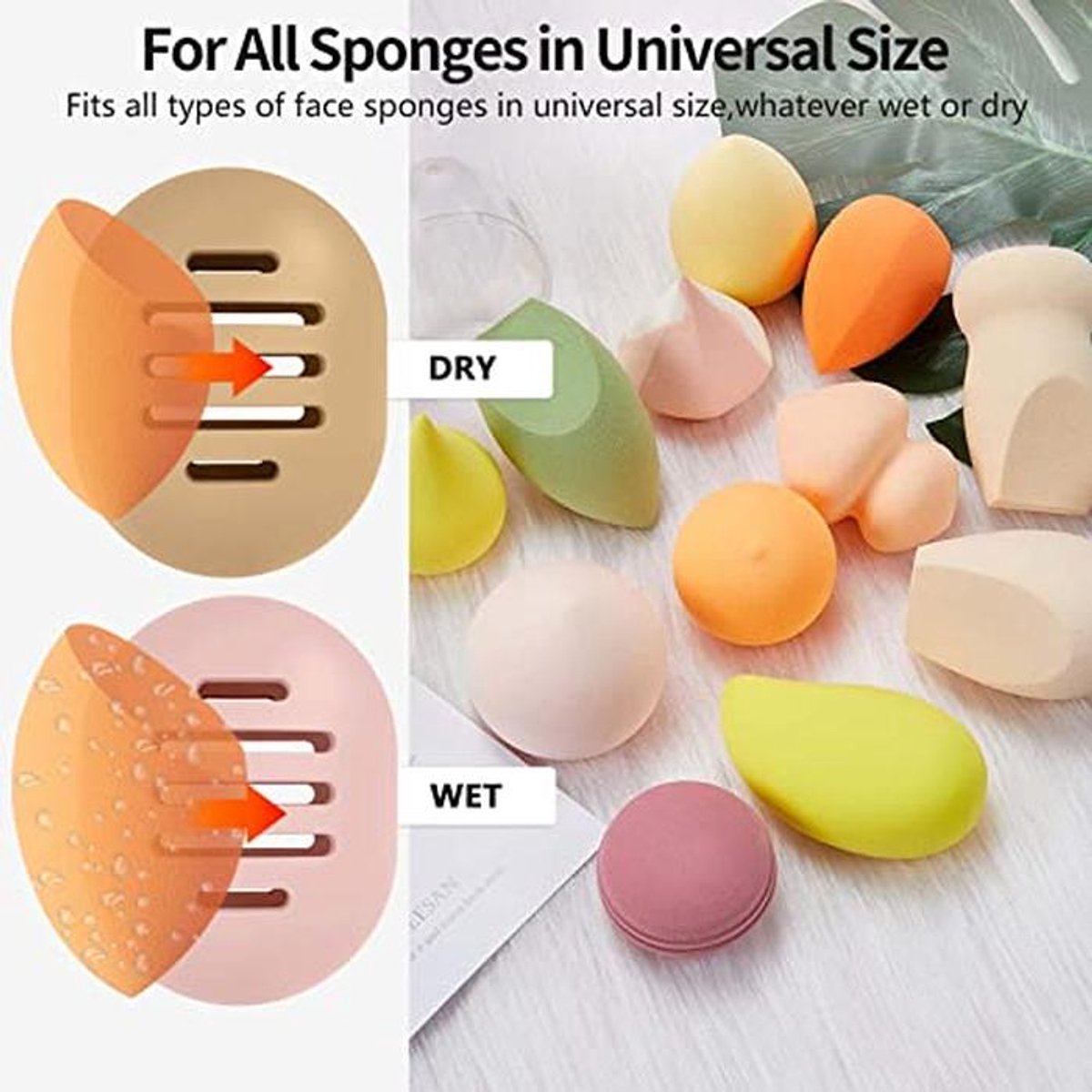 Dubbelzijdige Siliconen Make-up Spons Houder voor Reizen – Wasbare en Herbruikbare Case