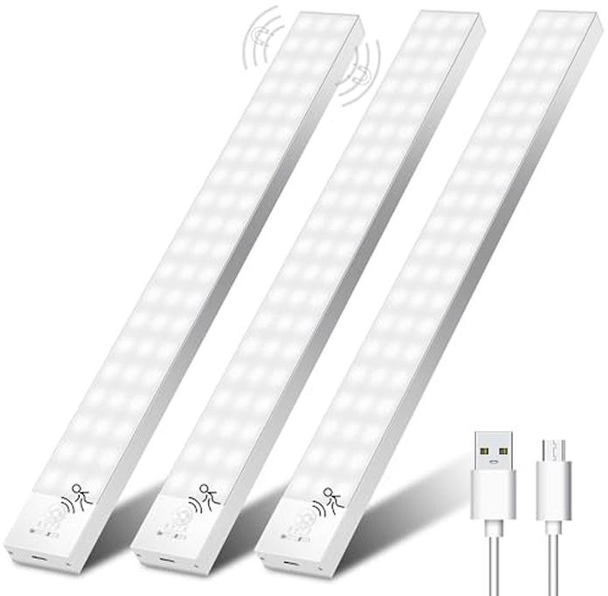 LED Keukenkast Verlichting met Bewegingssensor - 32 cm, 5000 K, Set van 3