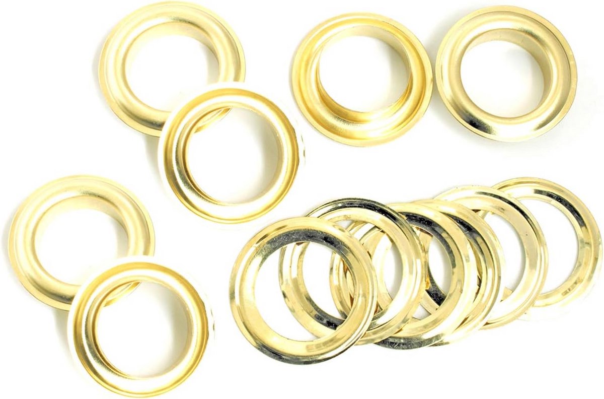 Gouden Oogjes met Ringen 17mm voor Textiel en Knutselprojecten