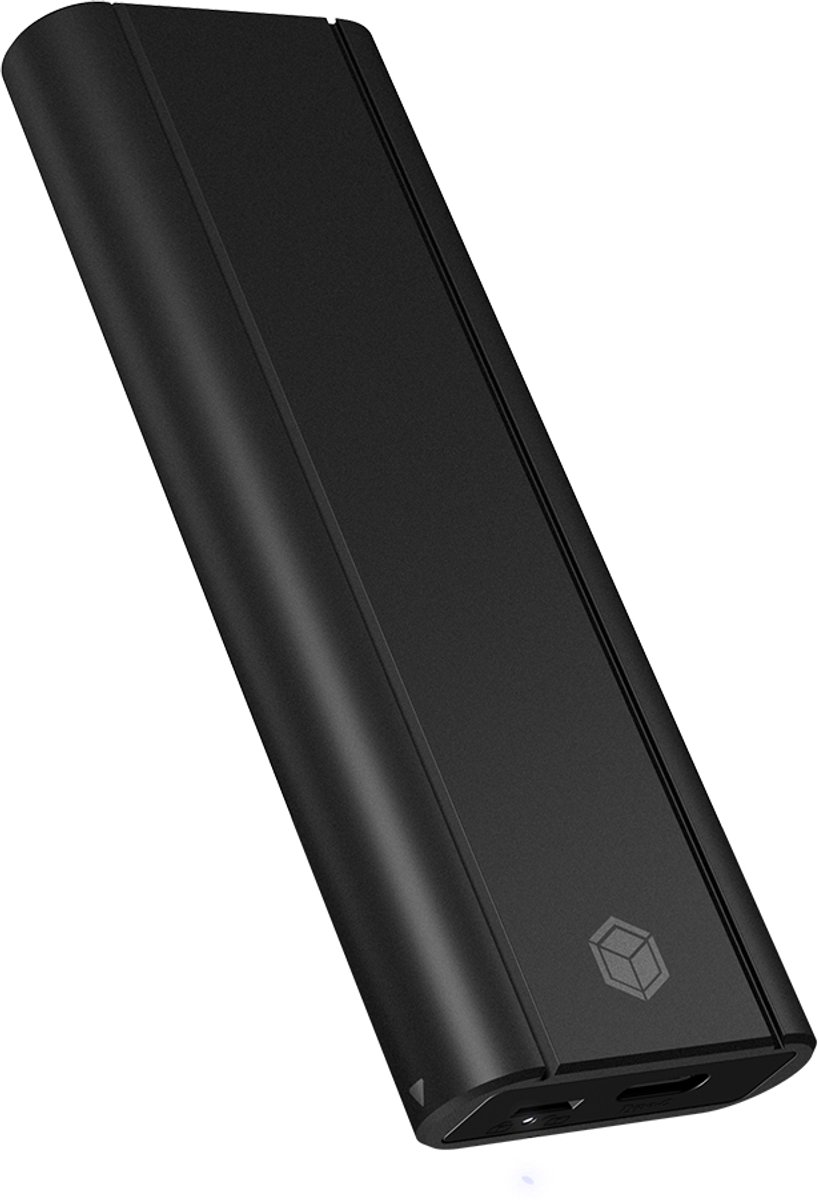 ICY BOX M.2 SSD/NVMe behuizing, USB 3.2 (10 Gbit/s), zonder gereedschap, koelsysteem, USB-C, USB-A, PCIe, M-Key, extern, NVMe adapter, aluminium, zwart, IB-1807MT-C31