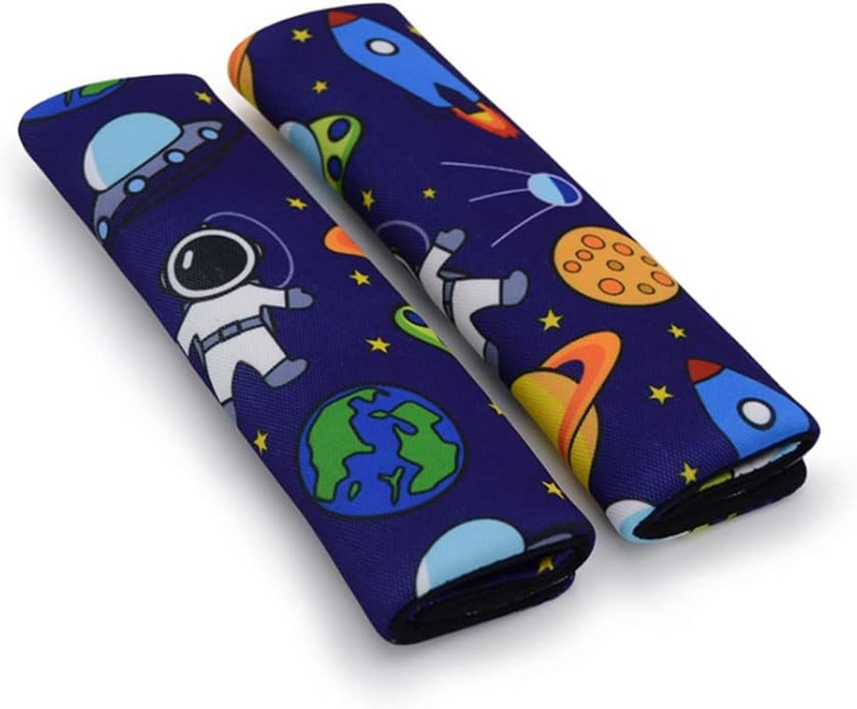 2 Stuks Kinder Autogordel Beschermers - Schouderpad met Leuk Design voor Kinderen
