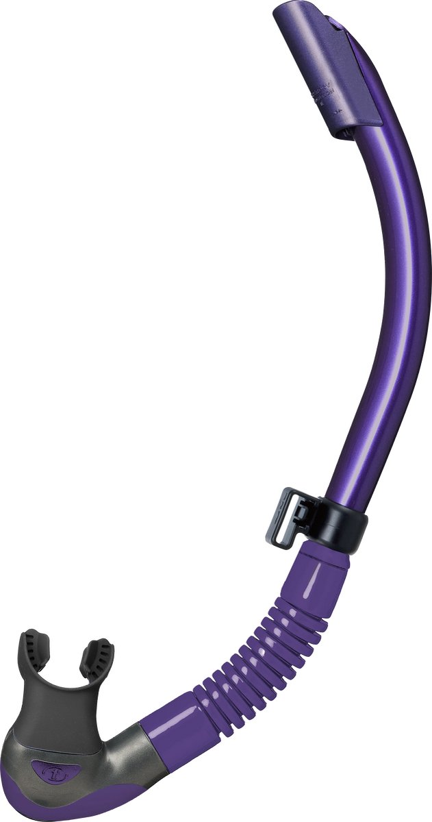 TUSA Platina II Hyperdry – Premium snorkel met Hyperdry-systeem en hypoallergene siliconen mondstuk – Paars/Zwart – SP-170QVP VP