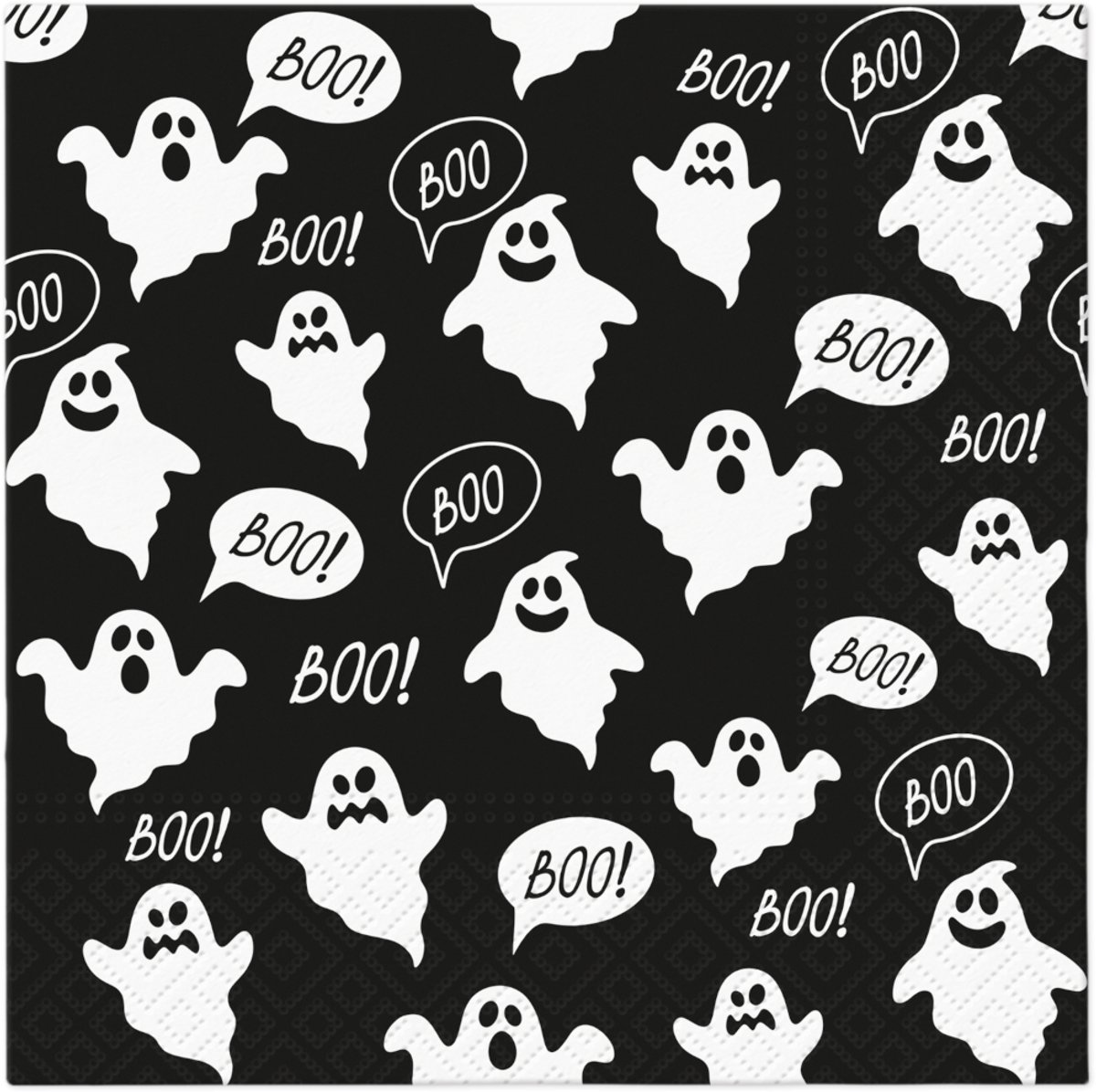 PAW - Lunch servetten - Boo Black