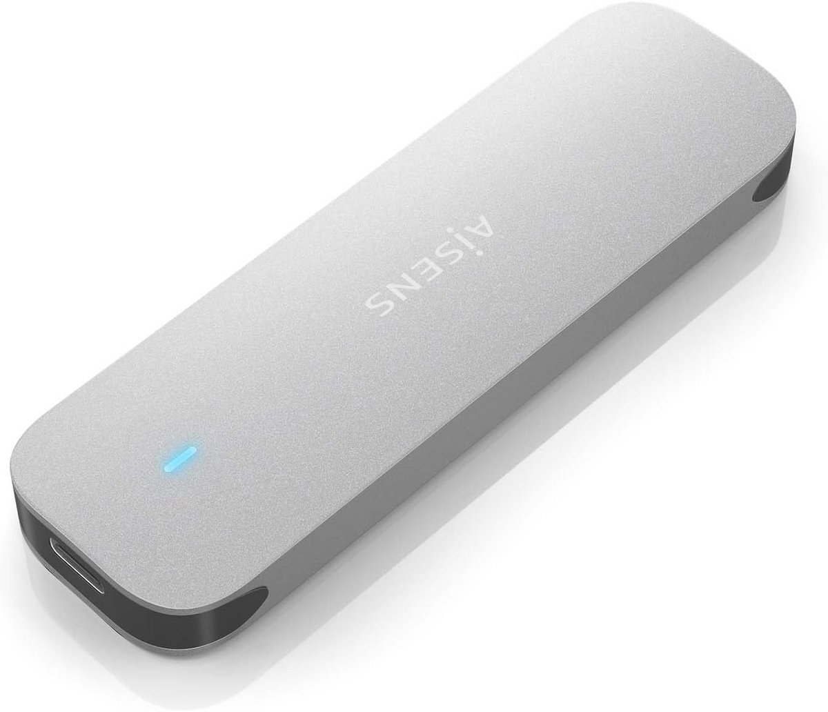 Harde schijf hoes voor M.2 SSDs met USB-C en USB 3.2 aansluiting