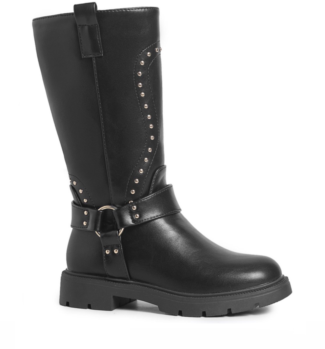 hoge zwarte kinderlaars biker style maat 31