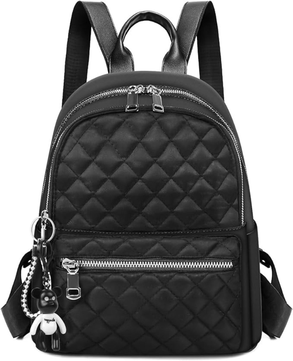 Swiphi® Rugtas voor dames - Schooltas - Boekentas - Zwart
