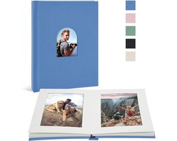 Klein Fotoalbum 10 x 15 cm voor 20 Foto's met Linnen Omslag - Ideaal voor Huwelijksreizen