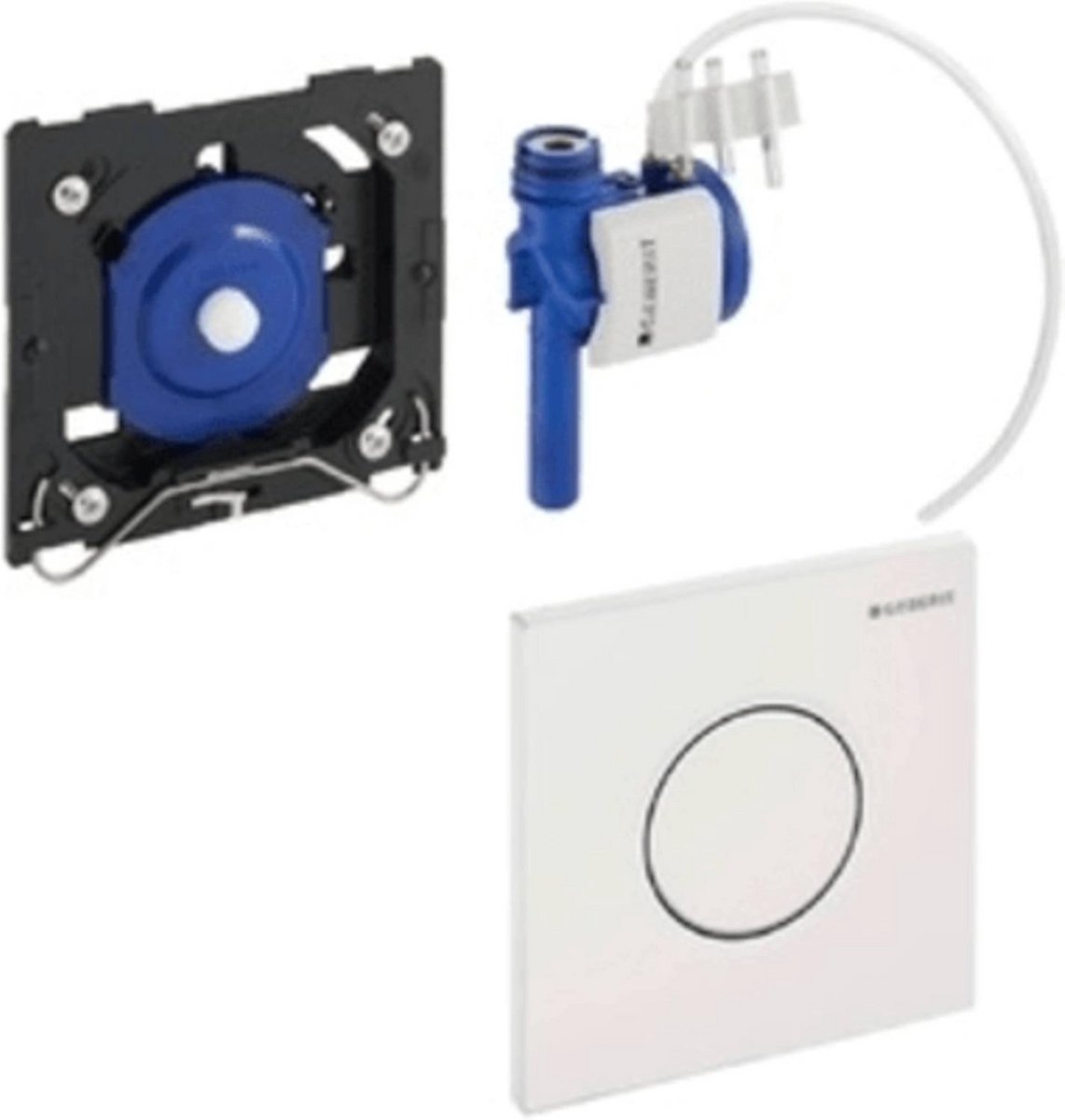 HyTouch Pneumatisch Urinoir met Handbediening, Design Sigma01 Wit