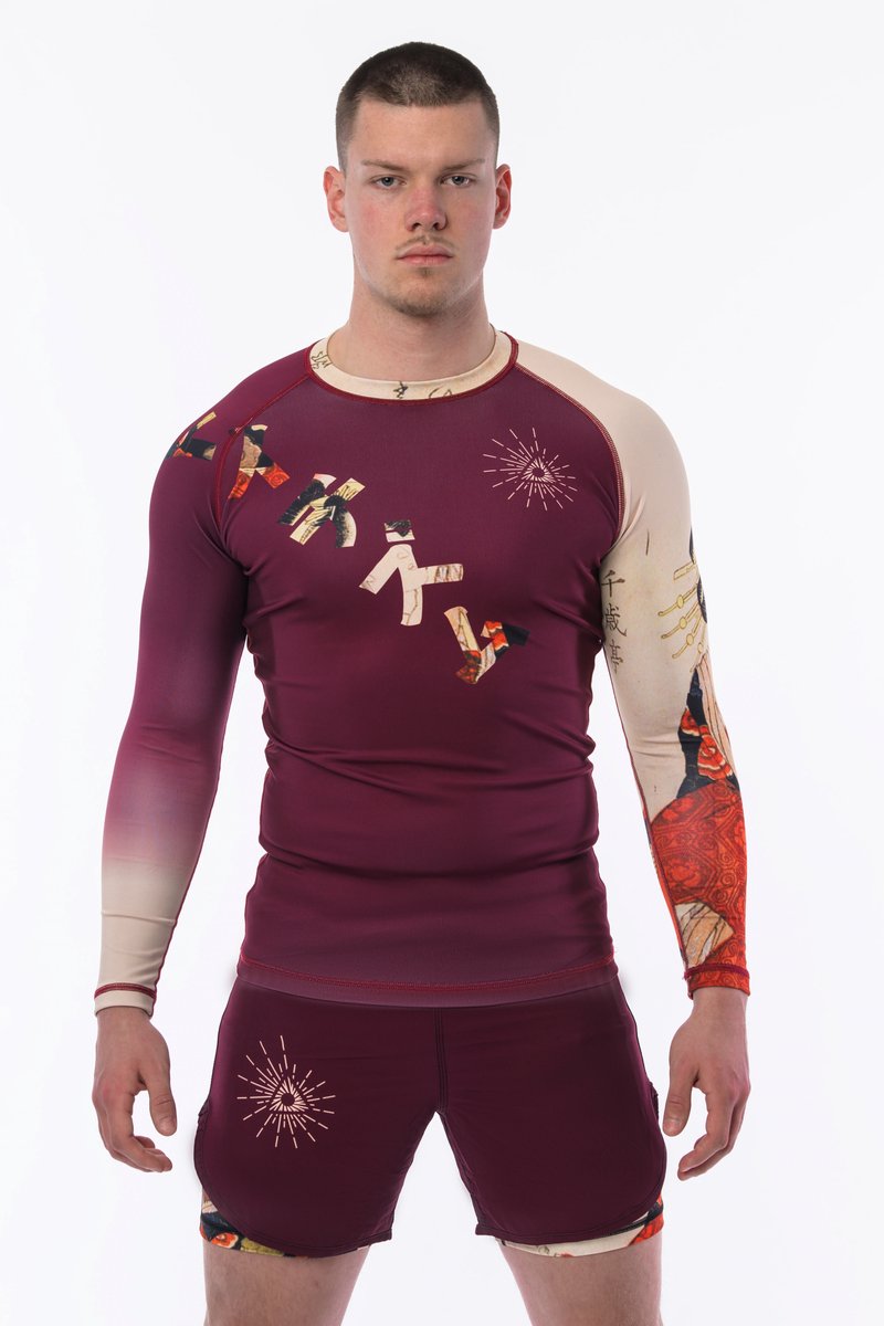 Energia Fightwear Akai - Longsleeve Rashguard L - MMA/BJJ - Heren/Dames - Bescherming Vechtsport