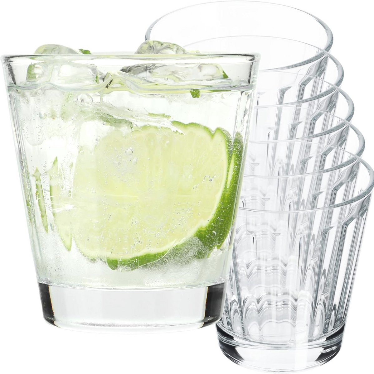 Multifunctionele Drinkglazen van Neutraal Calciumglas - Set van 6 (175 ml)