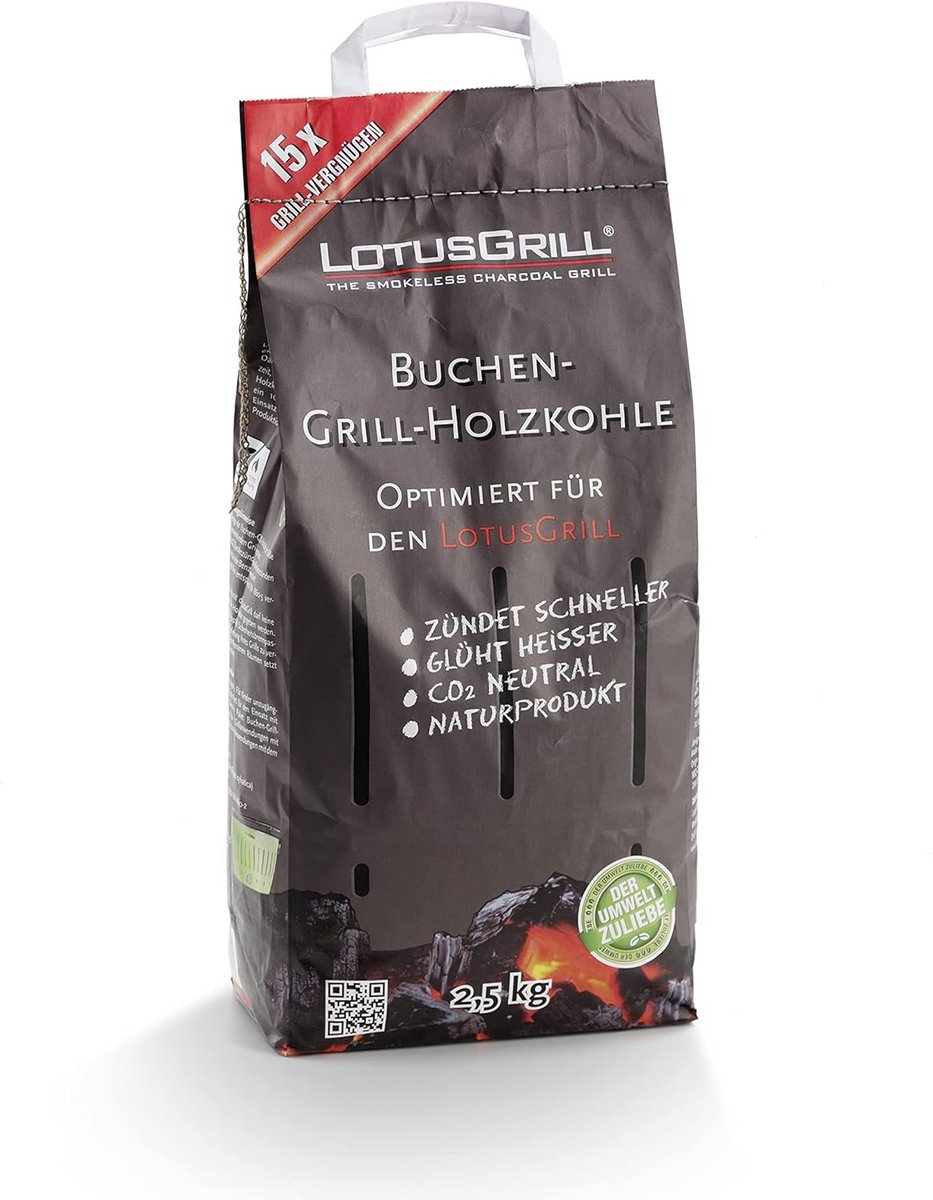 Beukenhoutskool voor rookarm grillen - 2,5 kg met brandpasta