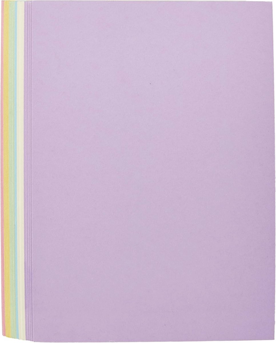 A4 Gekleurde Kaart - Pastel Regenboog 220 GSM (Pack van 50)