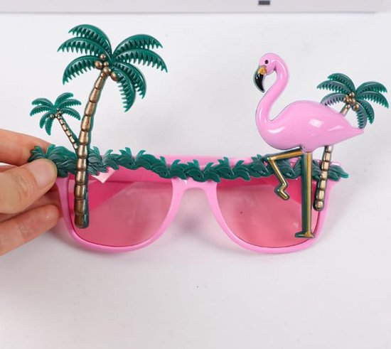 Roze Flamingo Party Bril - 2 Stuks Tropische Zonnebril voor Feesten en Verkleedpartijen van Merkloos — afbeelding 4