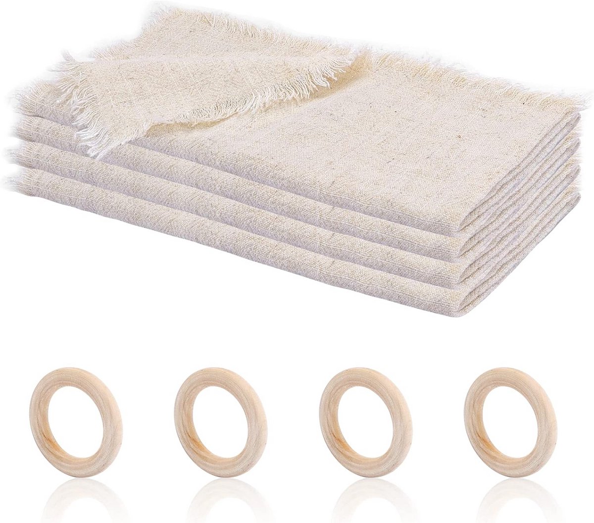 4 Stuks Wasbare Stoffen Servetten 45x45 cm voor Bruiloften en Feesten