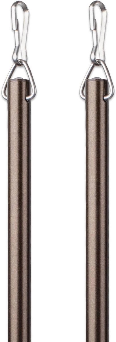 Gordijnvleugel Aluminium Met Roestvrijstalen Hardware - 91 cm, Metallic Brons - 2 Stuks