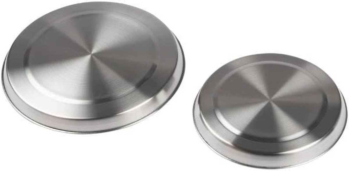 Platenafdekkingen roestvrij staal voor kookplaat - 21 x 18,5 cm - Set van 2