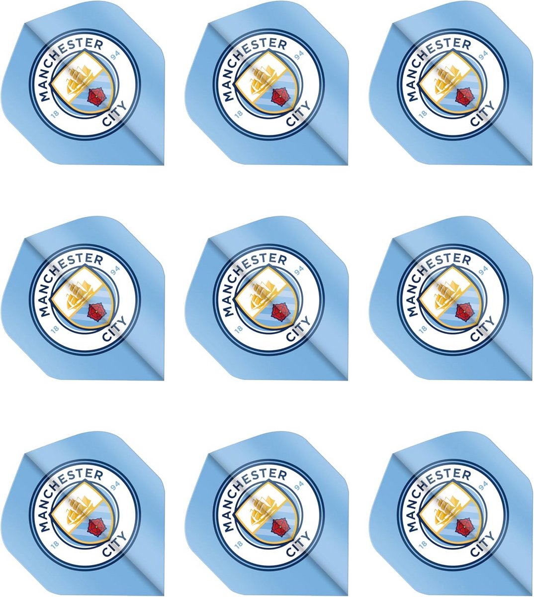 Dartflights met Manchester City ontwerp - Officiële licentie