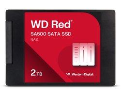 WD Red SA500 - Interne SSD - 2TB - 2.5 inch - SATA III - NAS Geoptimaliseerd