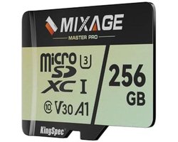 256GB MicroSDXC Geheugenkaart UHS-I U3 - 4K UHD Video Opnames, 175MB/s Leessnelheid, 110MB/s Schrijfsnelheid