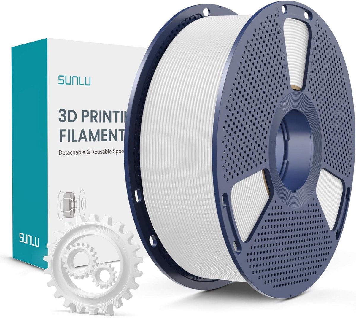 PLA+ Filament 1.75 mm Wit - Sterk en Duurzaam 3D Printer Materiaal - 1kg Spoel