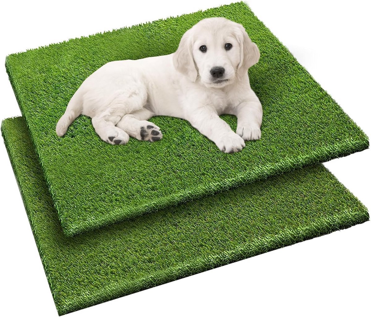 Hondengras plaspads 66 x 76 cm - Recyclebare kunstgrasmat voor puppy's en katten met drainagegaten